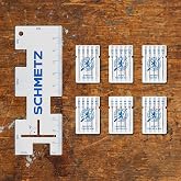 SCHMETZ | Maxi Starter Set | Assorted | 30 Needles for Sewing Machines | for many common materials | Includes 1 hem ruler