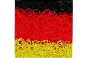 Lily Collection 200 Loom Bands Bänder Gummibänder 5500 Starter Set Anhänger Charms Perlen DIY (200 x Deutschland Mix)