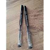 Jel T&uuml;kenmez Kalem 0,5 mm İğne U&ccedil;lu, M&uuml;rekkep &ndash; Metal Klipsli, Ergonomik G&ouml;vde &ndash; Okul, Ofis ve G&uuml;nl&uuml;k Kullanım (Siyah, 2'li)