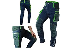 NEO TOOLS Herren Premium Arbeitshose oder Set mit Jacke Gr. XS-3XL / 3% Elasthan, modisches Design, Hose - Knieschutztaschen und mit Cordura verstärkt