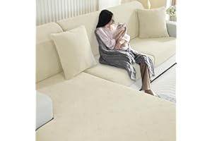 YSTELLAA Funda Asiento Sofa Alta Elástica, Funda Cojin Sofa Separado Ajustable, Universal Protector De Cojín para Muebles, Lavable, Antideslizante(1 Asiento-X, Beige)