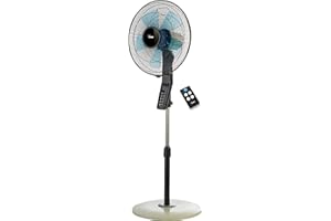 Bimar Silente VPS40 - Ventilateur sur Pied Silencieux, Avec Télécommande, 40 cm, Puissant, Ventilation Hauteur Ajustable, 3 Vitesses, Fonction oscillation, Commandes électroniques soft-touch