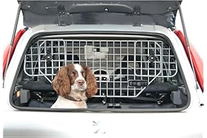 Speedwellstar Dog Guard Universal Car Pet Safety Barrier – Heavy Duty Adjustable Mesh Grill for Headrest – Secure Travel Protection for Pets & Passengers (90cm (120cm Extended) W x 42cm H)