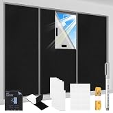 Tenda Oscurante per Finestre Senza Forare,100% Blocco Luce Pannello Oscurante per Finestre,Rivestimento Opaco Nero,Protezione