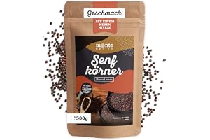 Senapsfrön Monte Nativo (500g) - Svarta senapsfrön för matlagning - Senapsfrön för dressingar, såser, dippsåser - Svart senap - Kryddor av hög kvalitet