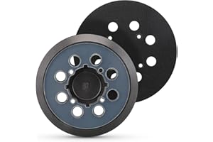 MOGRQAP Disco de lijado profesional de 5 pulgadas, almohadilla de lijado orbital de 125 mm para lijadora orbital Dewalt Dwe6421 DWE6423 6423K DCW210B, 8 agujeros, 4 orificios para tornillos, gancho y