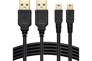 FunTurbo TI-84 Plus CE Charger Cable, TI 84 Graphing Calculator Charging Cord for Texas Instruments TI-84 Plus CE TI-84 Plus C Silver Edition TI-Nspire CX II TI Connectivity Mini USB Cable (2 Pack)