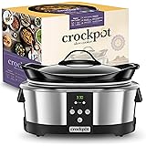 Crock-Pot Slow Cooker Pentola per Cottura Lenta, Capienza 5.7 Litri, Adatta Fino a 8 Persone, 230 W, Digitale, Programmabile,