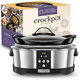 Crockpot Digital Slow Cooker | 5.7 L (5-6 People) | Multitude of Recipes | Stainless Steel Silver [SCCPBPP605]