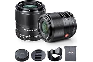 ‎VILTROX VILTROX 23mm F1.4 AF APS-C Obiektyw do mocowania Fuji X, szerokokątny obiektyw F/1.4 z autofokusem Prime Obiektyw portretowy do aparatu Fujifilm X-A2 X-M1 X-A20 X-T3 X-T100 X-H1 X-Pro2 X-Pro3