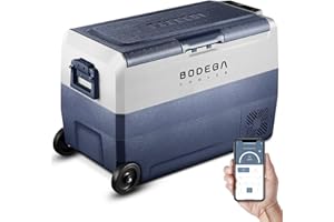 BODEGA 12V/24V & 100-240V Portable Car Refrigerator Compressor Cooler for Car, Truck, Boat, Motorhome, -20℃ to 20℃, Double Zone, APP Control