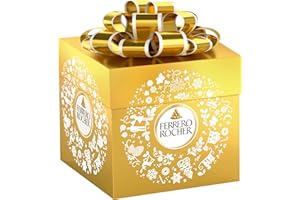 ‎FERRERO Ferrero Rocher Geschenkbox – Pralinen mit feiner Haselnusscreme & knackigen Haselnusstückchen, umhüllt von zarter Milchschokolade – Geschenk zu Weihnachten – Weihnachtliche Geschenkverpackung – 225 g