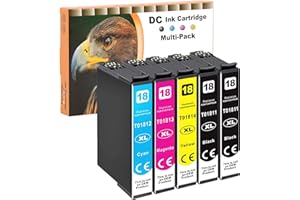 LOSMANN D&C 5X wkłady do drukarek, kompatybilne z Epson 18 18XL Expression Home XP-102 XP-202 XP-205 XP-212 XP-215 XP-225 XP-302 XP-305 XP-312 XP-315 XP-322 XP-325 XP-402 XP-405 XP-4122 XP-415 XP-422 XP-425