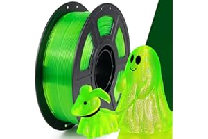 IEMAI Filamento PETG 1.75mm 1Kg, PETG Transparente Verde Fluorescente Alta Velocidad Impresora 3D Filamento, Precisión Dimensional +/- 0.02mm