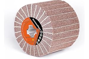 Schleifwalzen mit Schleifpapier für Satiniermaschine, Schleifwalze Bürste Körnung 240 Schleifhülsen für Holz, Metall, Steinoberflächen, Renoviert, Satinmuster - 120 x 100 mm