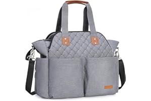 Lekebaby Bolso Carro Bebe Bolsa Carrito Bebés Cambiador Bolsos de Viaje Grande de Almacenamiento Para Pañales materna Messenger con Ganchos y Correa Universal