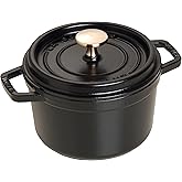 STAUB Cast Iron Frying Pan/Moth, Round 16 cm, 1.2 L, Black