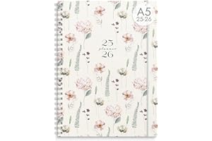 Burde Senator A5 Story per il 2026 - Agenda settimanale con copertina rigida, ideale per studenti, professionisti e insegnanti, 144 pagine (floreale)