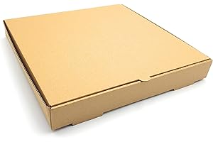 EPIEZA Pack cajas | cartón para pizzas, empanadas, para envíos ecommerce automontables kraft, paqueteria, almacenaje, packaging, regalos, envio postal, Ideal ecomerce. (30 x 30 x 4 cm, Pack 25 cajas)