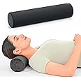 FOVERA Cervical Neck Roll Pillow for Neck Pain Relief - Memory Foam Neck Pillow for Bed | Round Neck Pillows for Sleeping | Bolster Pillow for Bed, Legs and Back (Dark Grey)