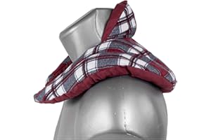 ‎GIRAFFENLAND Nackenhörnchen mit Stehkragen, Kirschkernkissen - Nackenkissen Wärmekissen - Ein sehr wohliger Nackenwärmer - Flanell karo-rot