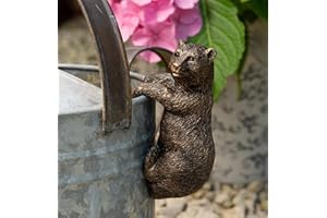 Pot Buddies Handmade Brown Bear Figure Plant Pot Hanger - Decorative Hanging Garden Ornament - Flower Planter Figurine
