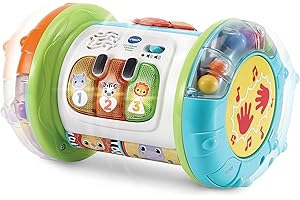 VTech Baby 3-in-1 Rollende Entdecker-Trommel – Interaktives Babyspielzeug mit Musik – Für Kinder von 9-36 Monaten