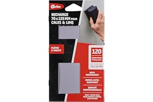 Pack 6 Abrasif Plâtre & Enduit 70 125 MM Gerlon - Grain 120 (Moyen), Neutre