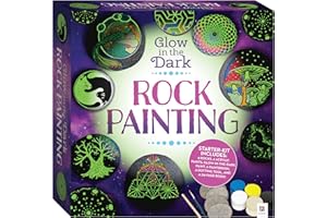 Hinkler Glow in The Dark Rock Painting Kit for Adults Creative Arts and Crafts | Art Projects Kits for Adults | Painting Sets | Learn to Paint Rocks [Toy] Cameron, Katie