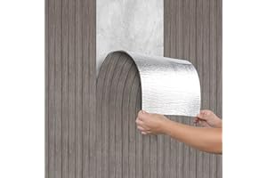 Camiraft Peel and Stick Wall Panels Self-Adhesive Wood Effect Wall Panels 3mm Thick Waterproof Insulating Wallpaper for Kitchen,Living Room,Bedroom,Ceilings,Cabinets,Dark Grey 40x300CM