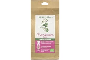 L'herbier de France Framboisier Feuilles, Bio, Sachet Kraft, 25g