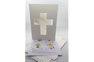 Iris Folding Card Pack Cross C5 Size Makes 4 Cards DeeCraft