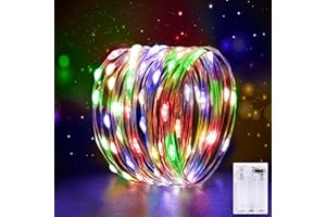 FFZZKJ Fairy Lights Battery Operated for Bedroom Indoor 3M 30LED Battery Powered Timer LED Lights Micro String Lights Copper Wire Fairy Light for Christmas Decorations Wedding Party, Multi-Coloured
