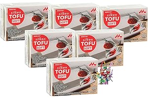 YOAXIA MARKE yoaxia ® - 6er Pack - [ 6x 340g ] Mori-Nu Morinaga - Silken Tofu SOFT - Glutenfrei + ein kleiner Glücksanhänger gratis