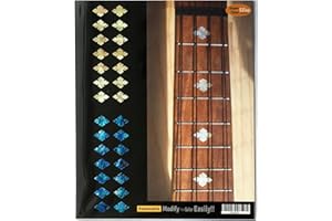 INLAYSTICKERS Inlay Sticker Marqueurs de Frettes pour ukulélés - Slotted Diamonds (2 couleurs)