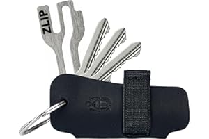 EL BICHO® Faro I skórzany organizer na klucze z ZLIP® i Slide ze stali nierdzewnej, organizer na klucze do kluczy, etui na 1-7 kluczy