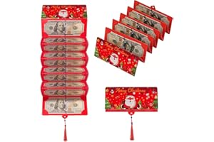 GEVECORI Geldhalter für Weihnachtsüberraschun, Geldgeschenk Weihnachten, Kartenhalter mit 10 Fächern Geldgeschenke Weihnachten Überraschungsbox Geldkarte Weihnachten Cash Karte Inhaber für Weihnachtsmann