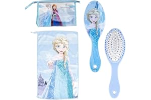Disney rese- och toalettväska för barn, med kam, sminkväska och handduk, perfekt personlig hygienuppsättning som gåva, resor och daglig användning