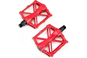 RHINORO Paire de pédales de vélo BMX VTT 9/16" Roulement en métal robuste