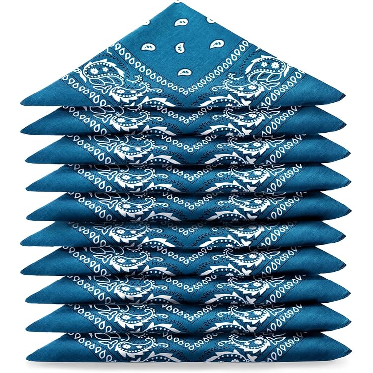 ZENO Bandana Noir - 100% Coton & Fibres Naturelles - Foulard Noir Sans