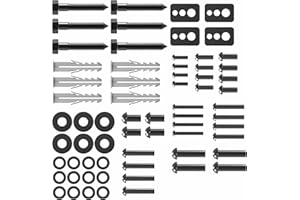 conecto Jeu de vis Vesa 66 pièces, Optimal pour Le Montage des téléviseurs, Support Mural pour téléviseur, vis de Montage avec Chevilles et rondelles, Noir