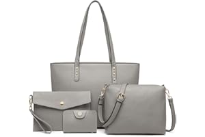 Miss Lulu Borsa Donna Set, Borsette a Mano Tote Tracolla Spalla PU Pelle, per Shopping, Partito, Tempo libero & lavoro 2/3 pezzi Set