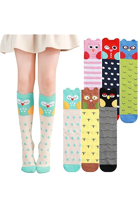 Calze Alte Bambina Calze Al Ginocchio Con Fiocco Paia, Cotone