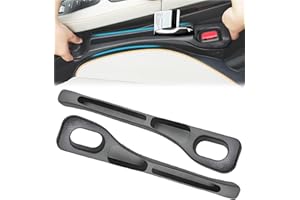 Beojonvy Autositz Lückenfüller, 2 Stück Universaler Car Seat Gap Filler Autositz Organizer Autositz Spaltfüller Autositz Gap Stopper Aufbewahrungsbox für Autositze mit 4 Lagerung Haken Schwarz