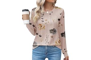 Rapbin Womens Casual Short Sleeve T-Shirts Crew Neck Pleated Tops Fashion Dressy Tunic Blouses