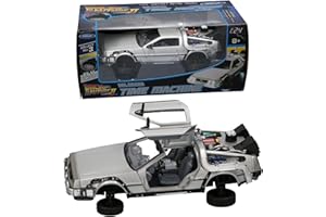 THE MAGIC TOY SHOP Atoz 9078 Welly Back to the Future II Delorean Collectable Car, Silver