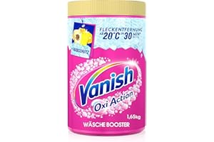 ‎VANISH Vanish Oxi Action Pulver Pink – 1 x 1,65 kg – Fleckenentferner und Wäsche-Booster Pulver ohne Chlor – Für bunte Wäsche