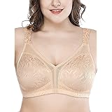 Deyllo Women's Minimizer Bra Wireless Plus Size Bra Full Coverage Comfort Everyday Bra Non Padded