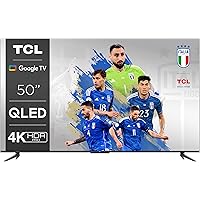 TCL 50C641, TV QLED 50”, 4K Ultra HD, Google TV (Dolby Vision & Atmos, Motion clarity, Controllo vocale hands-free, compatibi