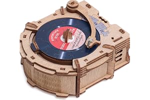 iDventure Cluepuzzle Record Player - Pusselbox Med Escape Room Spel - Presentförpackning - Skattkista - 3D-Träpussel - Sekventiellt Pussel för Vuxna - Pengagåva